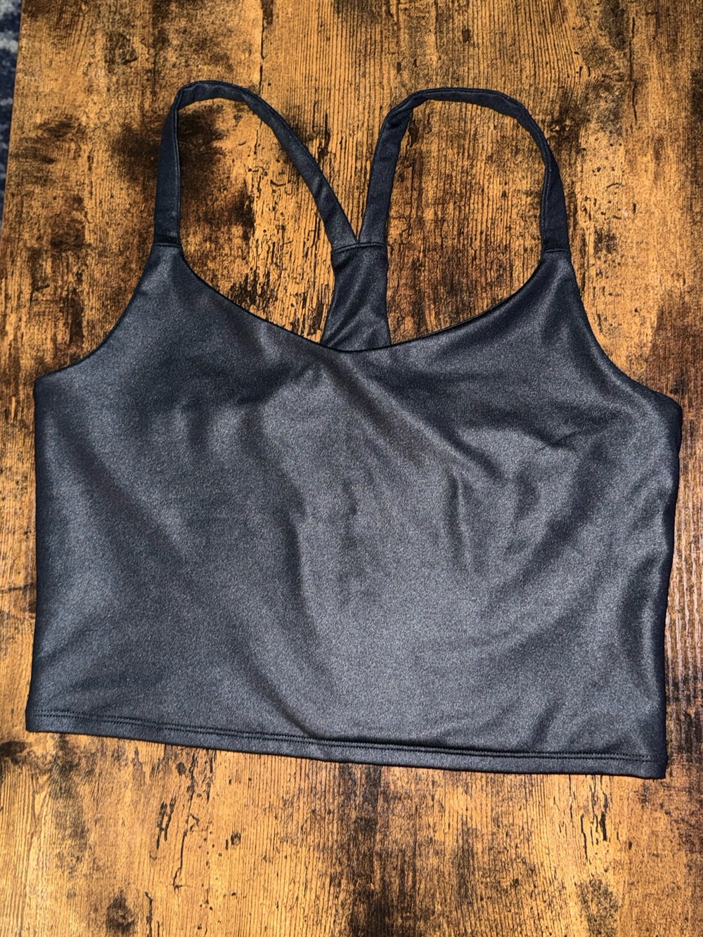 Abercrombie & Fitch Women’s Black Racerback Sports Bra Crop Top